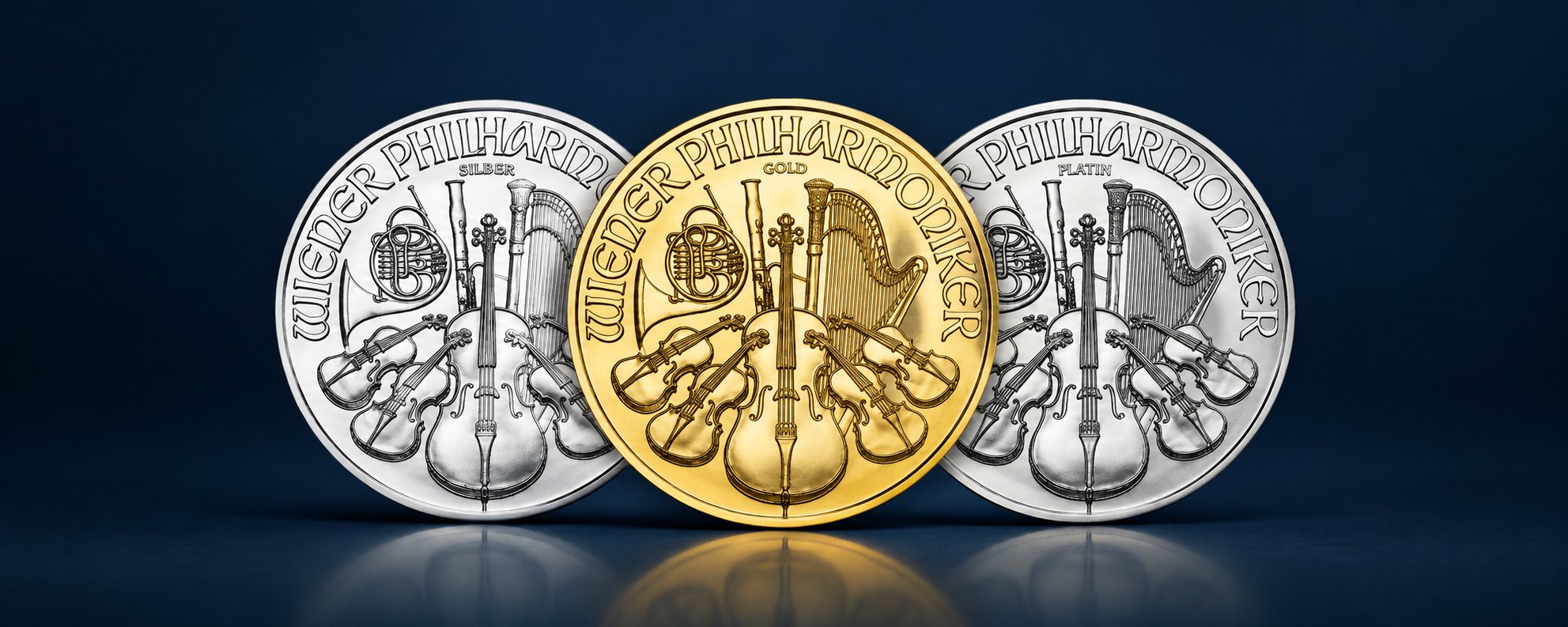 Wiener Philharmoniker Gold, Silver and Platinum Coins